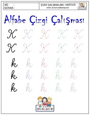 l harfi çizgi çalışması